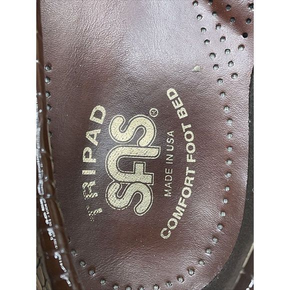 Sas Tripad Comfort Foot Bed Simplify Brown Croc Loafer SlipOn Womens US11 Patent - Picture 8 of 9